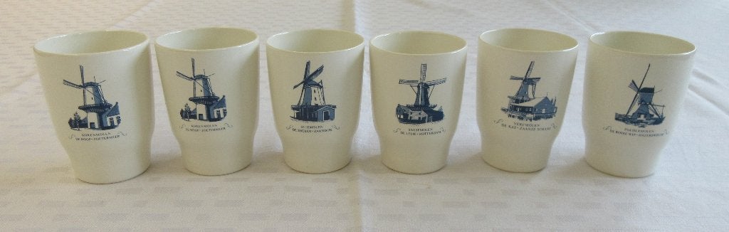 6 Bekers Villeroy & Boch Molens, Ophalen of Verzenden