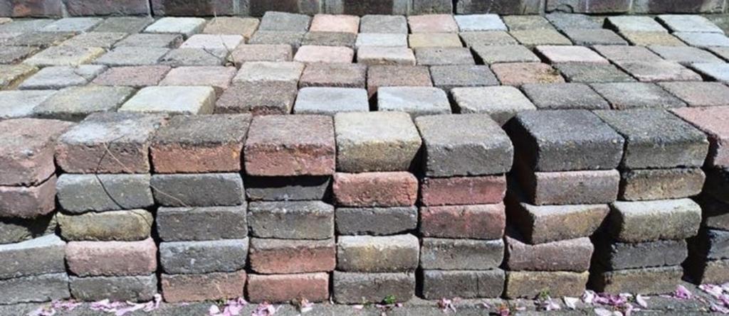 9m2 trommelstenen 10x10x4 cm GRATIS, Ophalen, Gebruikt