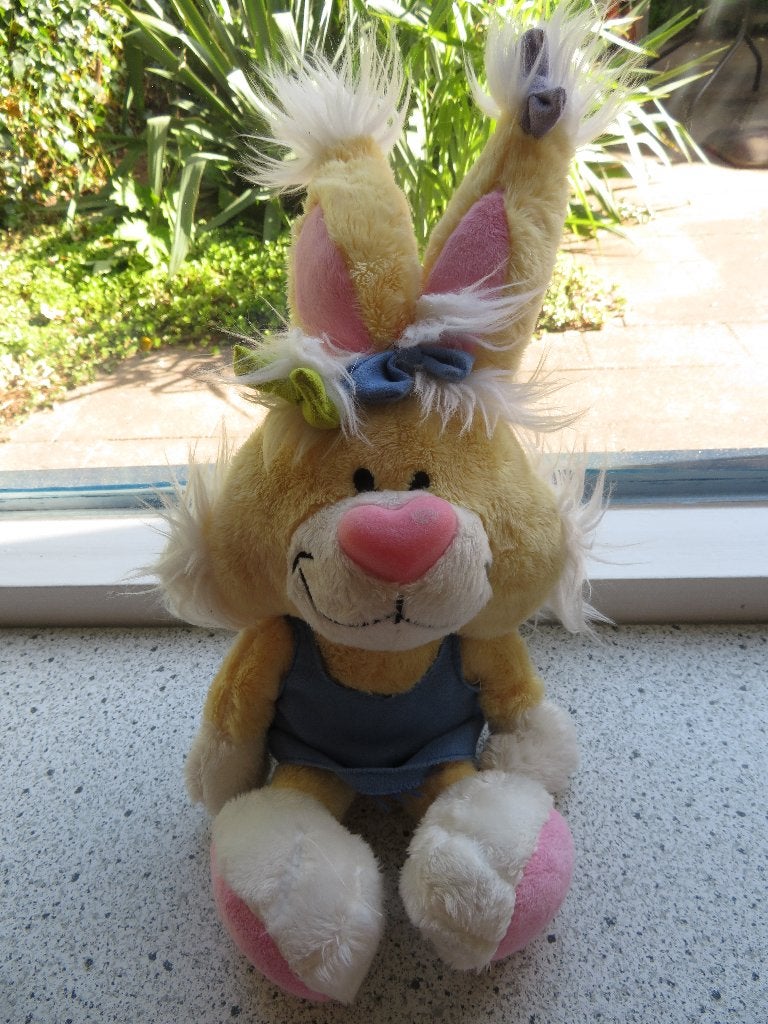 Konijn Mimihopps van Diddl blauw jurkje met 3 strikjes, Verzenden, Mimihopps, Gebruikt, Knuffel