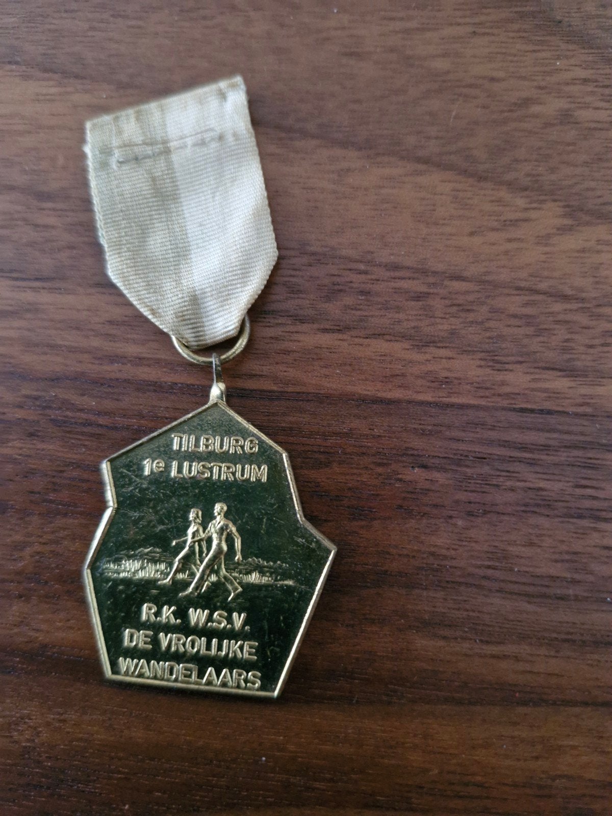 176  medaille Tilburg 1e Lustrum R.K. W.S.V. De Vrolijke Wan, Ophalen of Verzenden