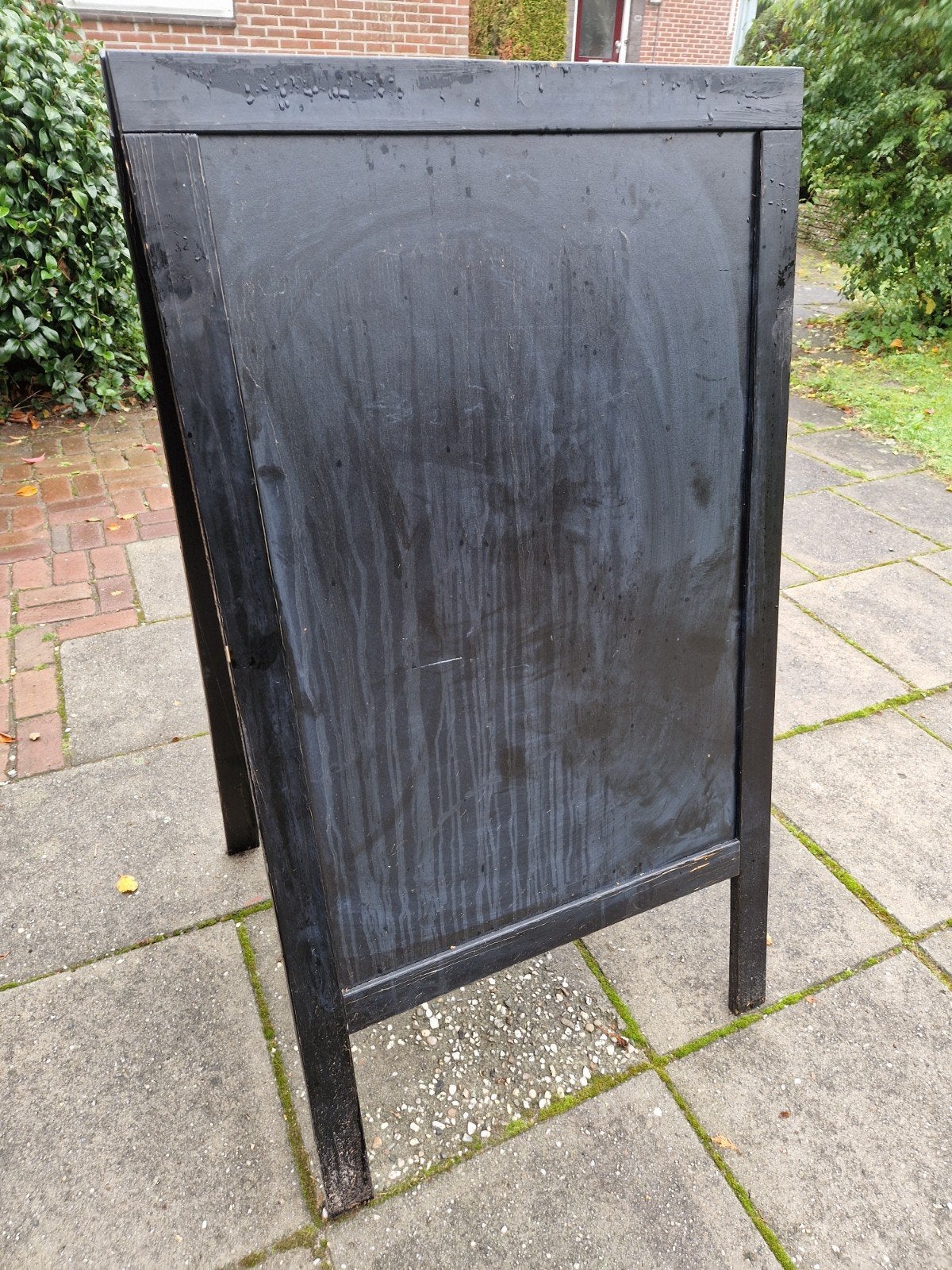 Zwart krijtbord / stoepbord, Ophalen, Tekstbord, Gebruikt, Hout