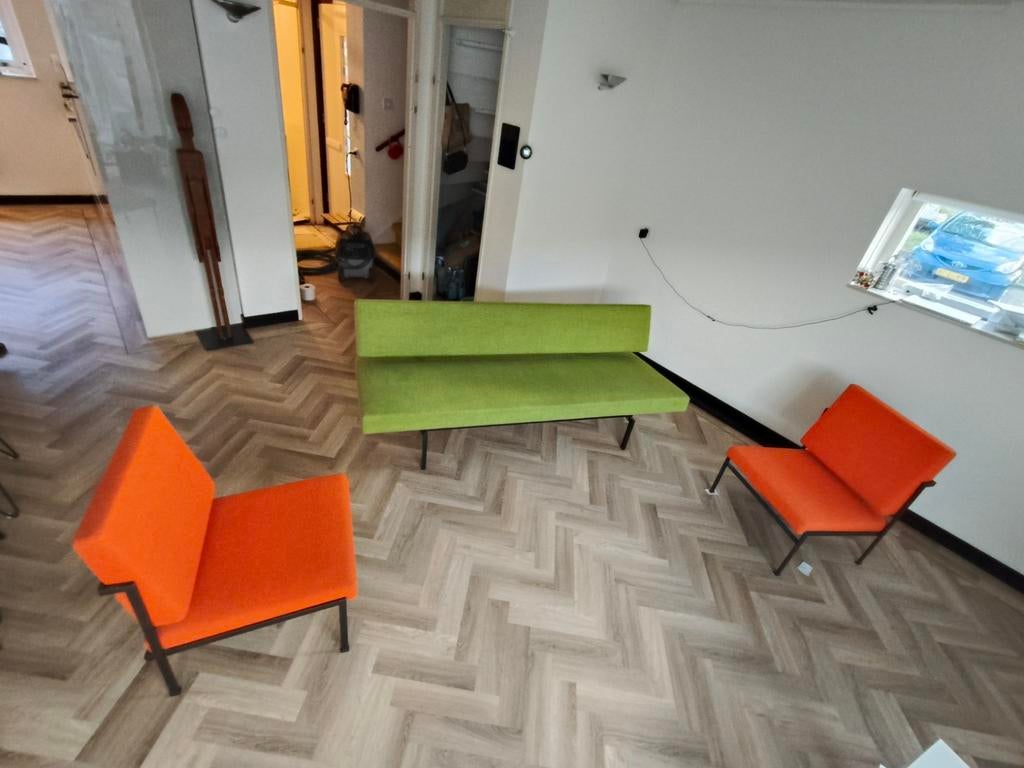 Spectrum bank Martin Visser in funky kleuren, Ophalen, Gebruikt, Vintage, Mid-century modern, Funky, Driepersoons
