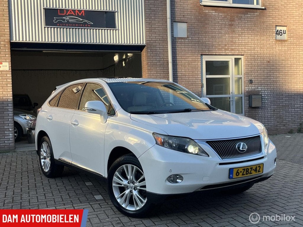 Lexus RX 450h 4WD President LEDER, Panoramadak Dealer onderh, Auto's, Lexus, Automaat, Euro 5, Gebruikt, Beige