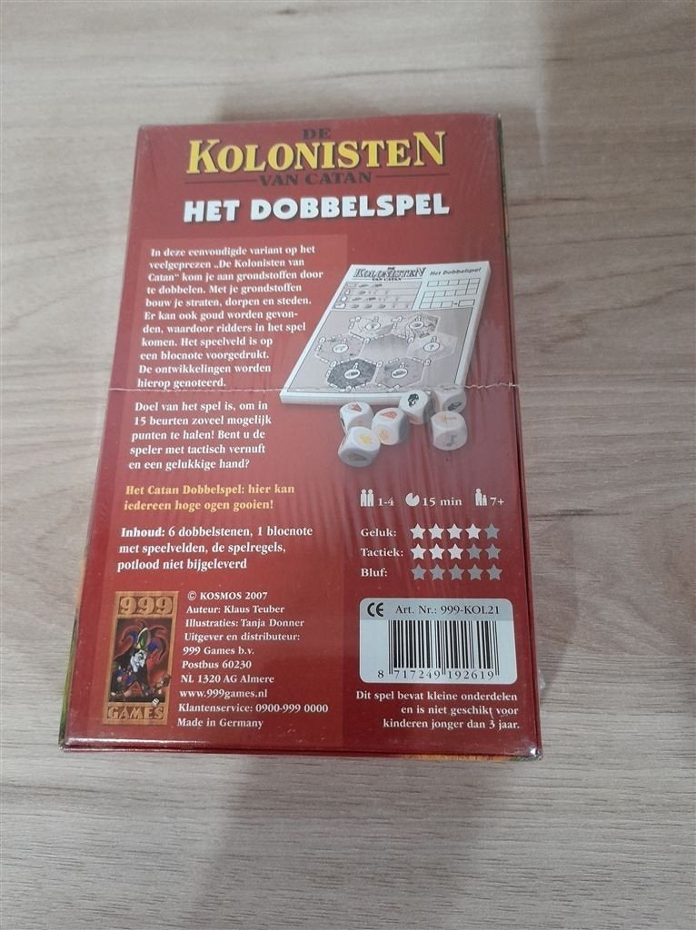De kolonisten van Catan - het dobbelspel in seal - s3506, Verzenden, Zo goed als nieuw