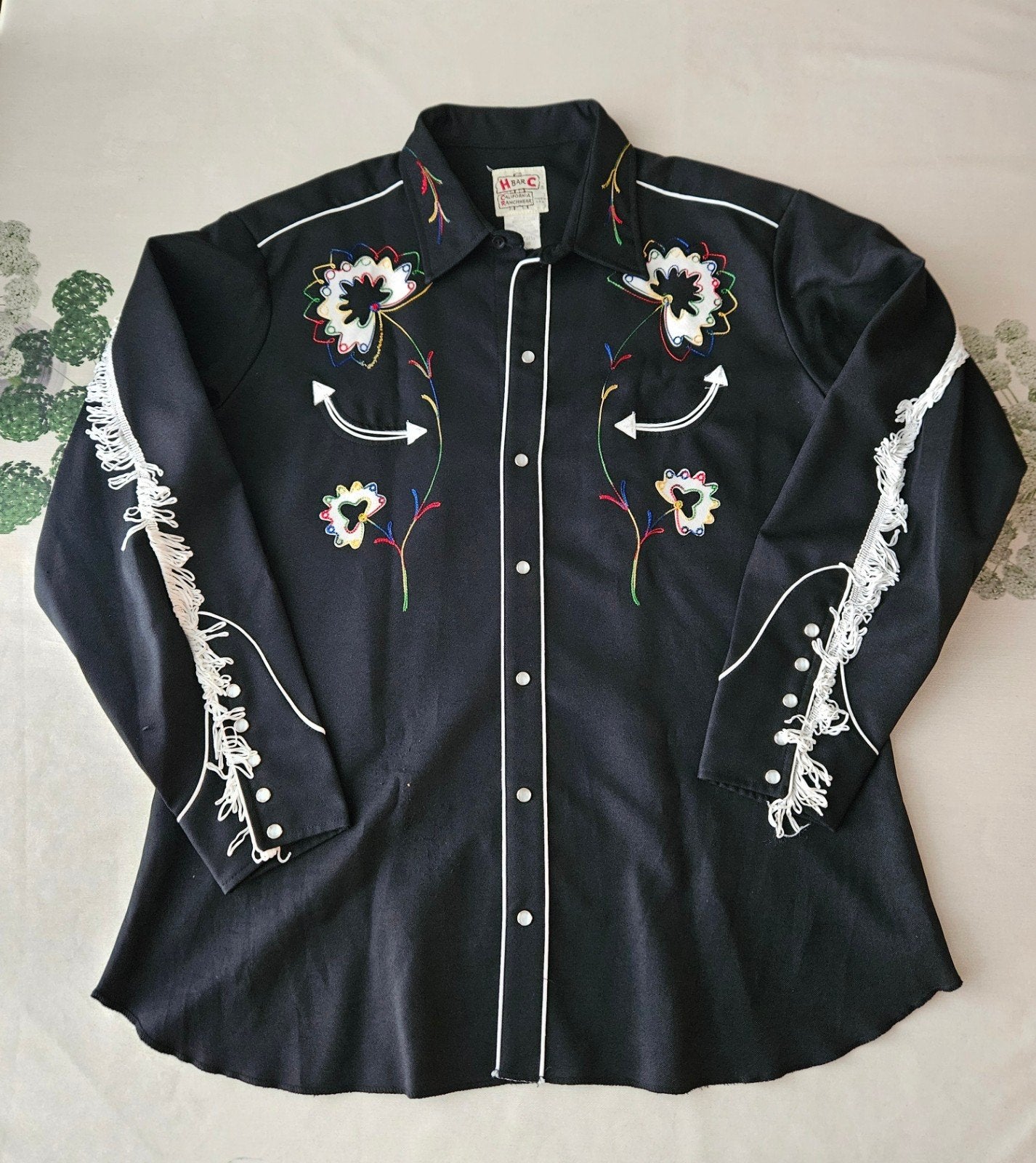 Vintage Western Shirts, Kleding | Heren, Zwart, Zo goed als nieuw, Halswijdte 41/42 (L), H Bar C