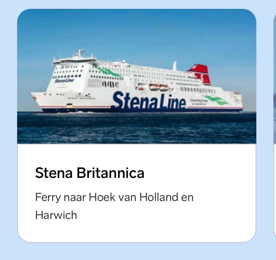 LAATSTE KANS! Stena Line tickets voor Camper HvH Harwich, Drie personen of meer, Trein, Met bestemming of datum