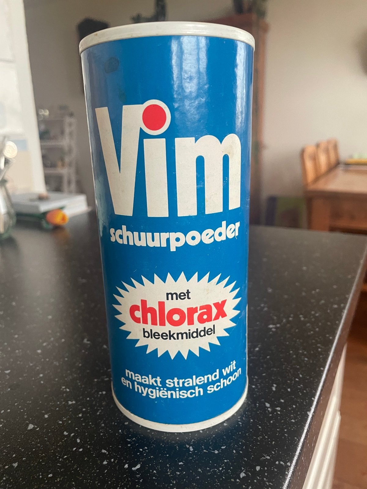blauwe bus Vim schoonmaak 1990 nostalgie, Verzamelen, Verzenden, Gebruikt, Verpakking