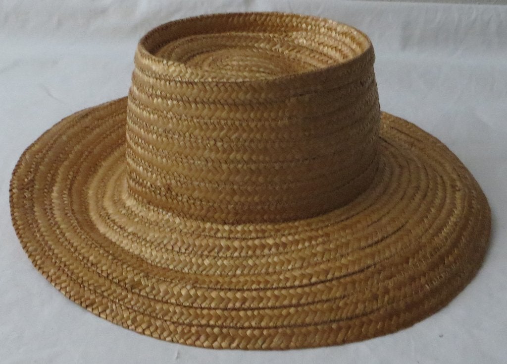 Niet zo grote rieten hoed. Zonnehoed. Festival. Zomer. Feest, Kleding | Dames, Hoeden en Petten, Ophalen, 55 cm (S, 6⅞ inch) of minder