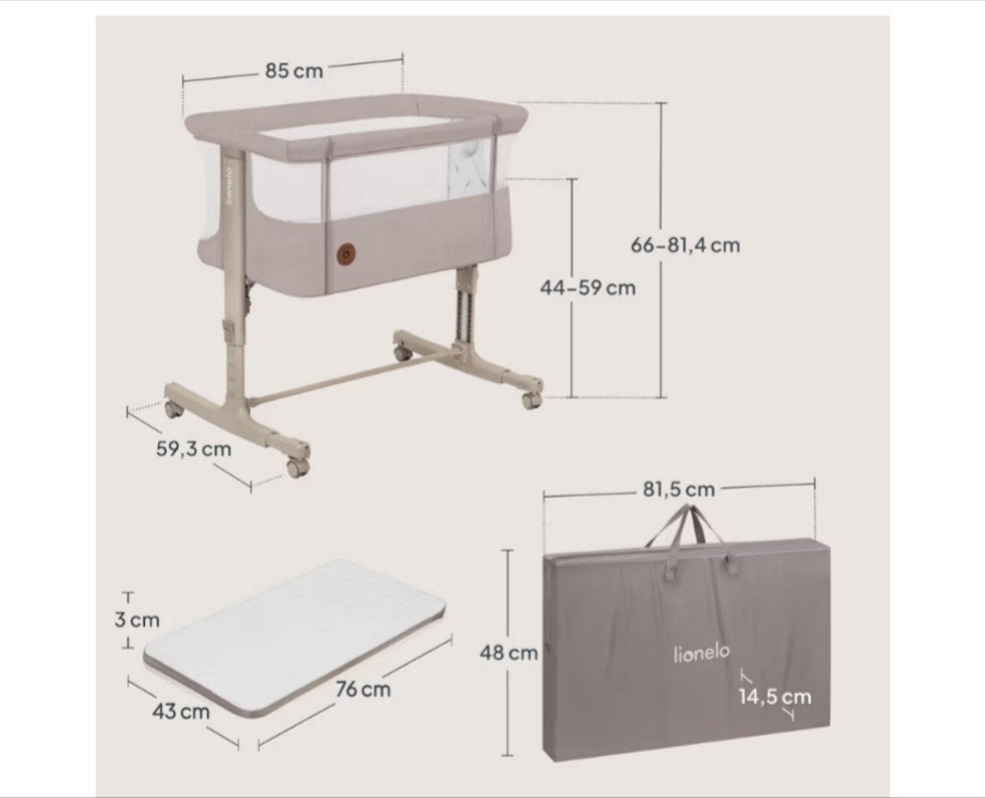 LIONELO Aurora 3-in-1 Baby Co-Sleeper - Nieuw, Ophalen, Nieuw, Wieg