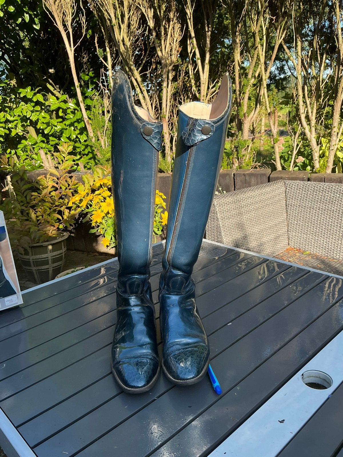 Lipica hoge boog dressuurlaarzen, maat 40, Dieren en Toebehoren, Blauw, Gebruikt, Dressuur, Ophalen of Verzenden