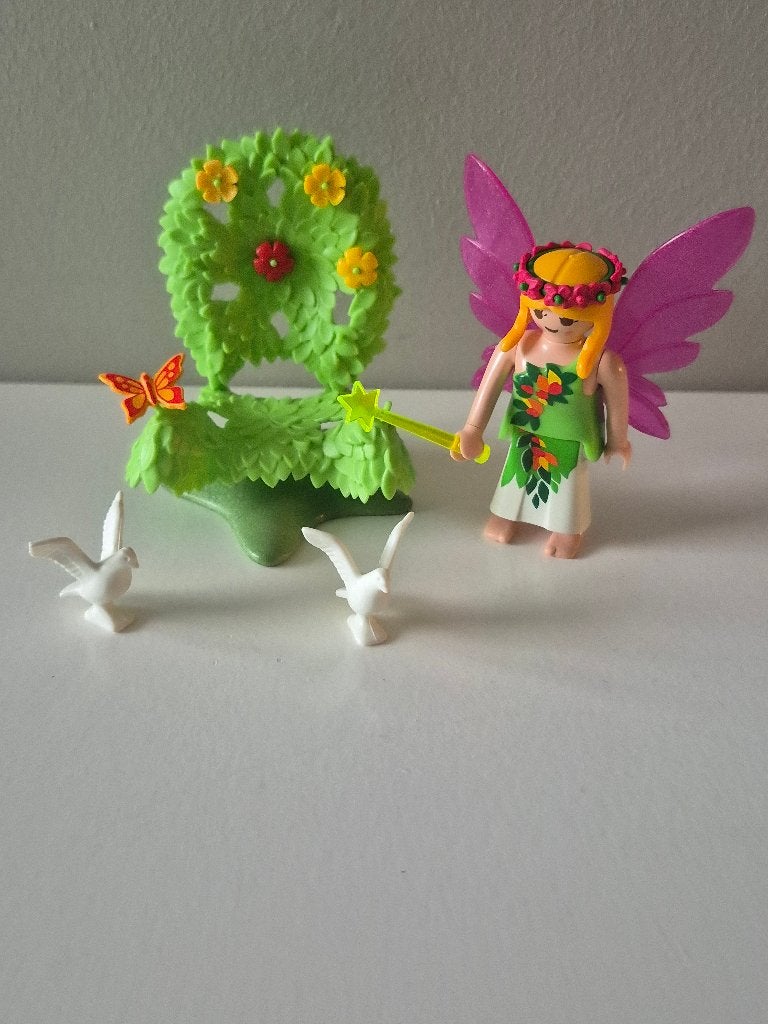 Playmobil fee met bloemen stoel, Kinderen en Baby's, Ophalen of Verzenden, Gebruikt, Complete set