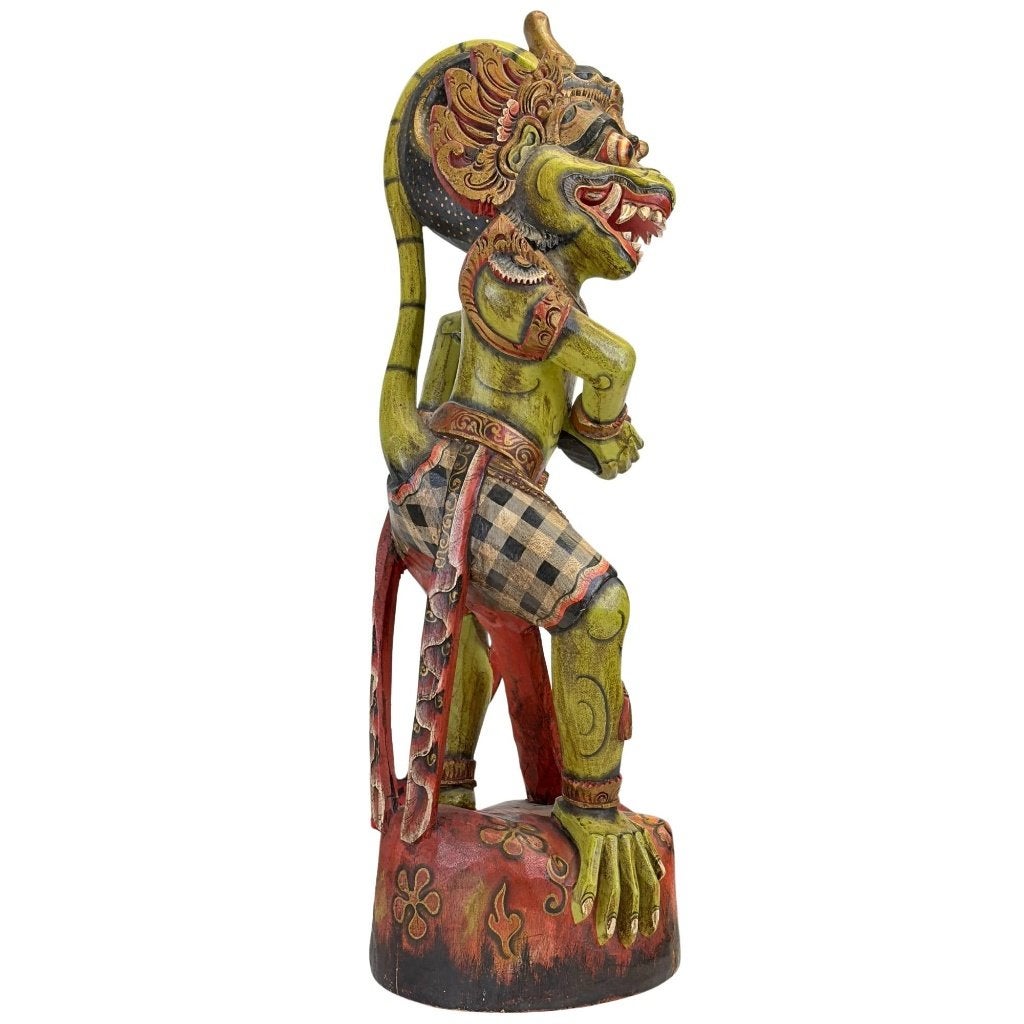 Hanuman – Indiaas houten tempelbeeld, Antiek en Kunst, India, Ophalen of Verzenden, Beeld, Hout