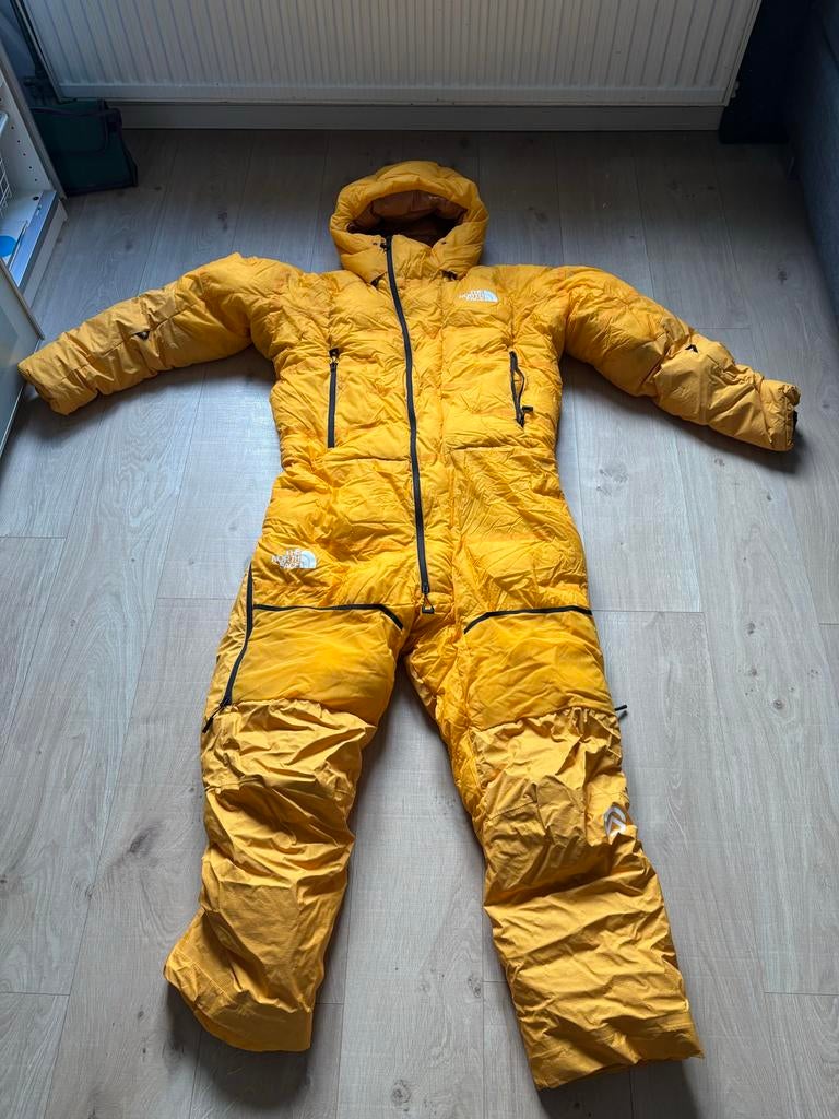 The North Face Himalayan Suit - Geel - Maat L, Ophalen of Verzenden, Zo goed als nieuw, Maat 52/54 (L), Geel