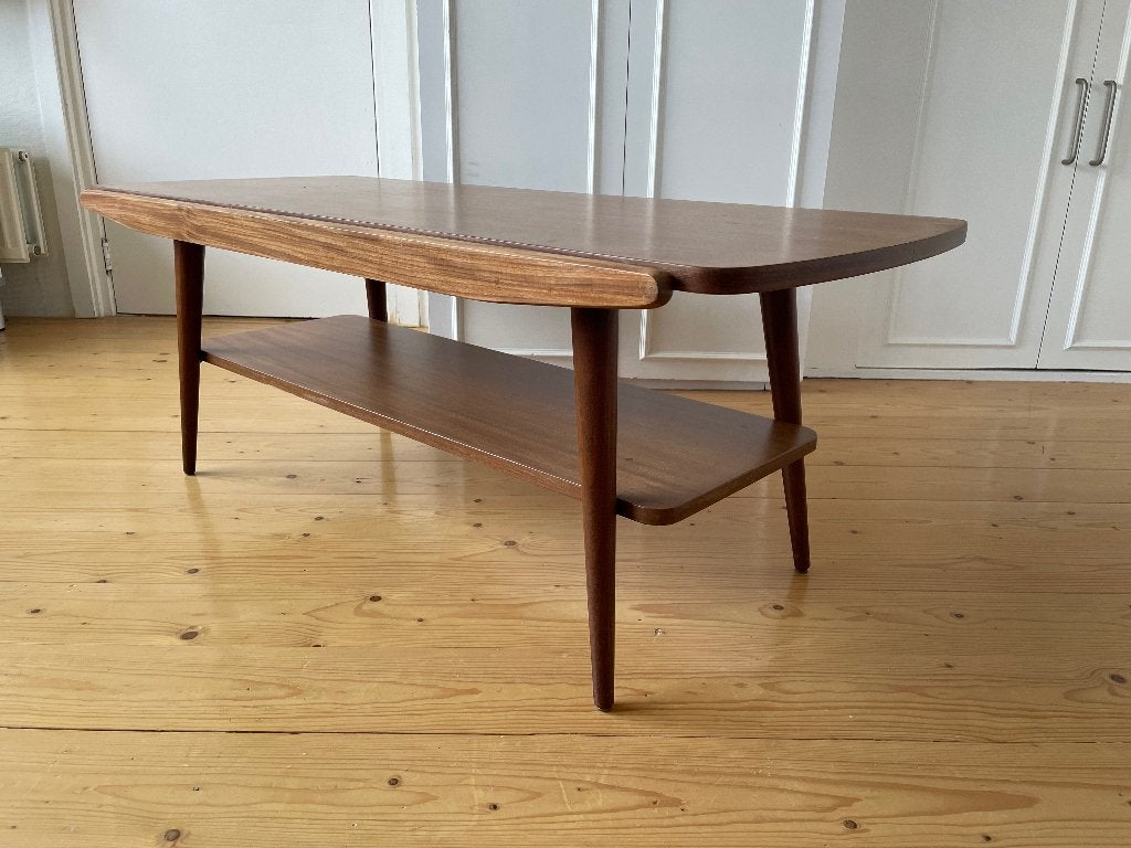 Louis van Teeffelen salontafel voor WéBe, Gebruikt, 100 tot 150 cm, Teakhout, 50 tot 100 cm