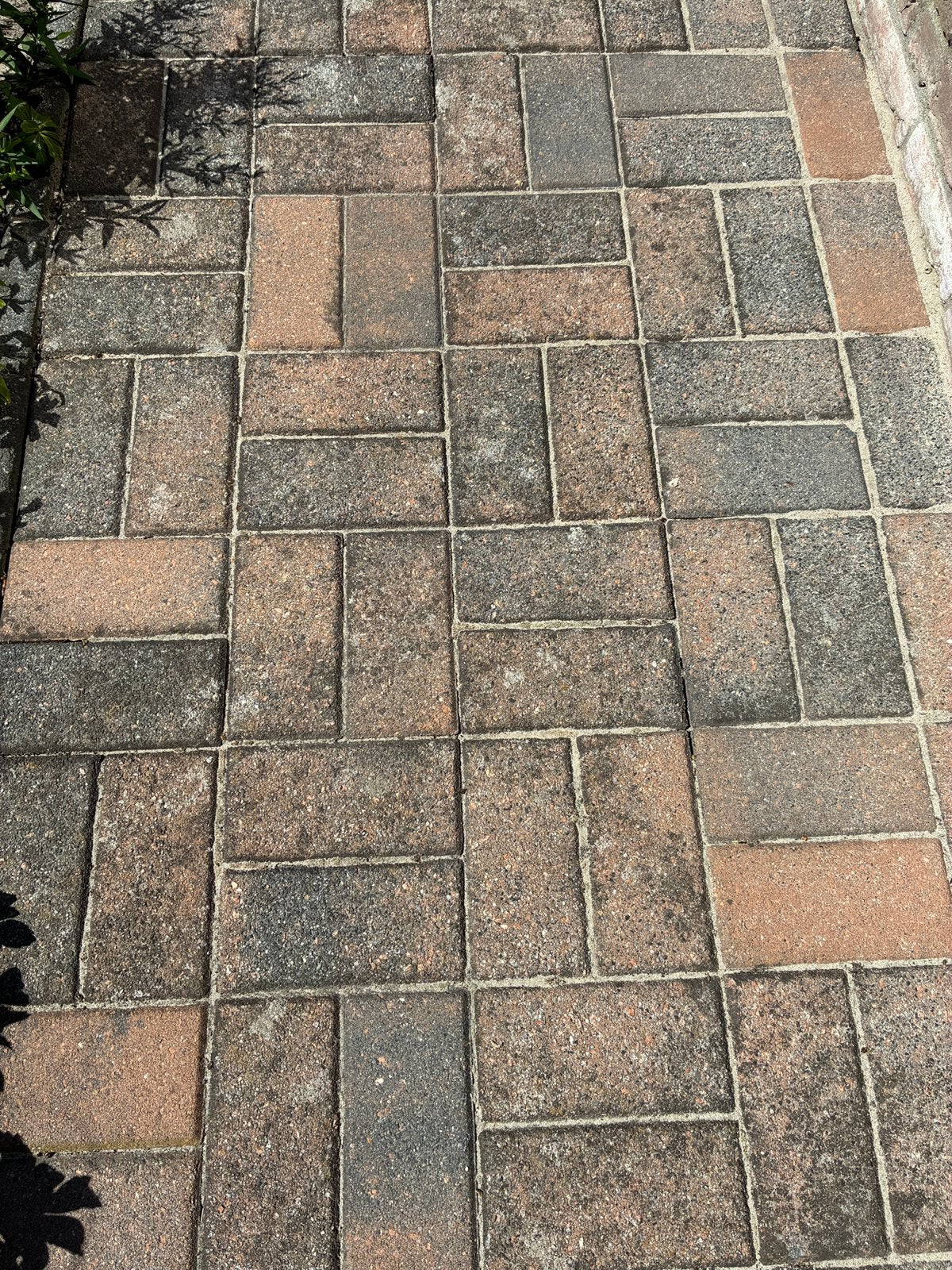 Betonklinkers en straatwerk patroon (zie foto), Tuin en Terras, Ophalen, Gebruikt, Klinkers, 10 m² of meer