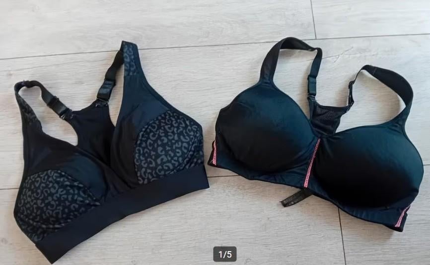 SETVOORDEEL! 2x padded sport BH; maat S, Verzenden, Zwart, BH