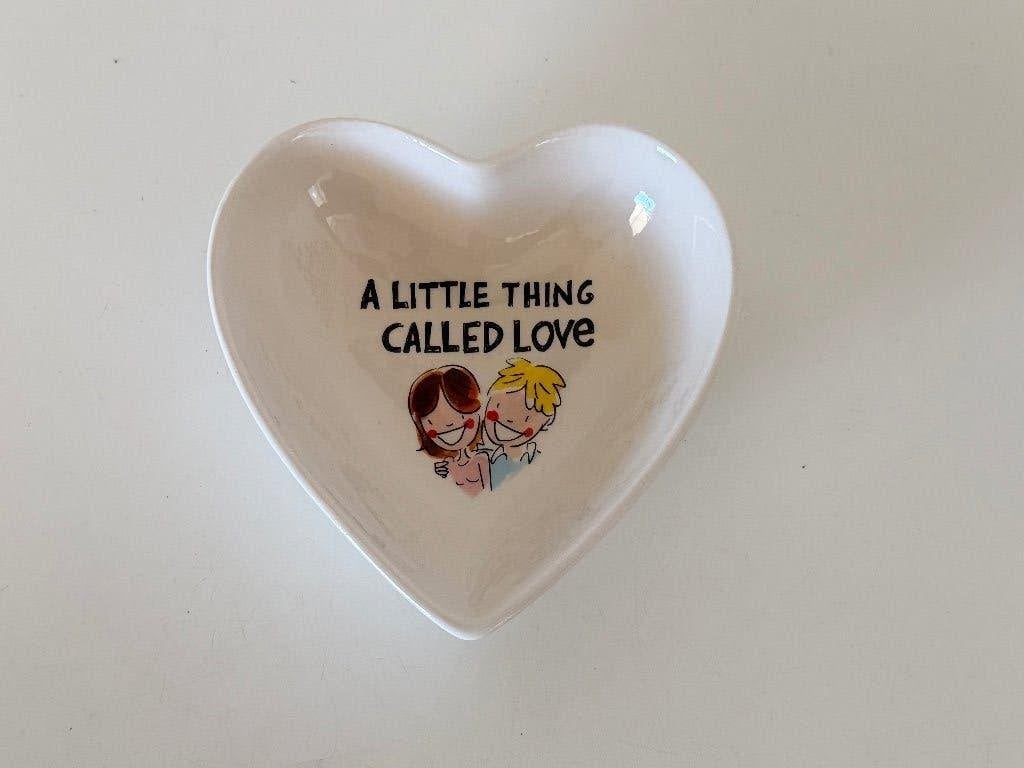 Blond Amsterdam hart schaal A little thing called love, Keramiek, Nieuw, Ophalen of Verzenden, Schaal of Schalen