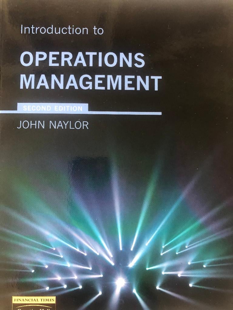 John Naylor, Introduction to Operations Management. 2nd ed., Boeken, Studieboeken en Cursussen, Zo goed als nieuw, John Naylor.