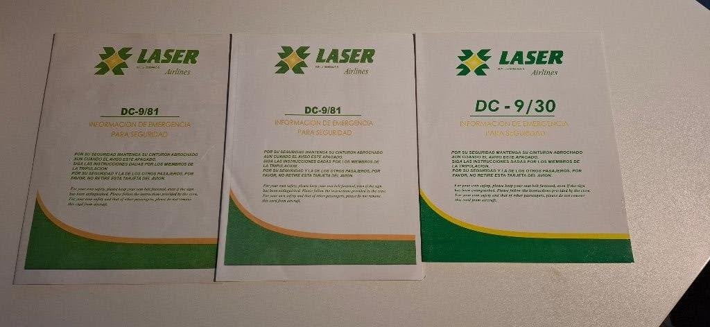 Safety on Board - Laser Airlines (Venezuela) | DC-9, Ophalen of Verzenden, Gebruikt, Overige typen