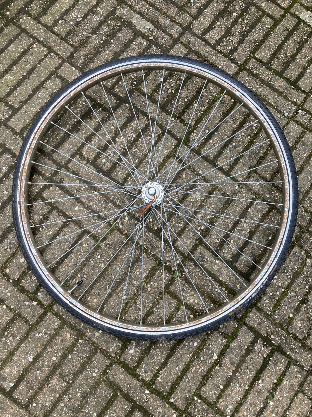 Voorwiel 28 inch, Fietsen en Brommers, Fietsonderdelen, Gebruikt, Aluminium, Stadsfiets, Ophalen