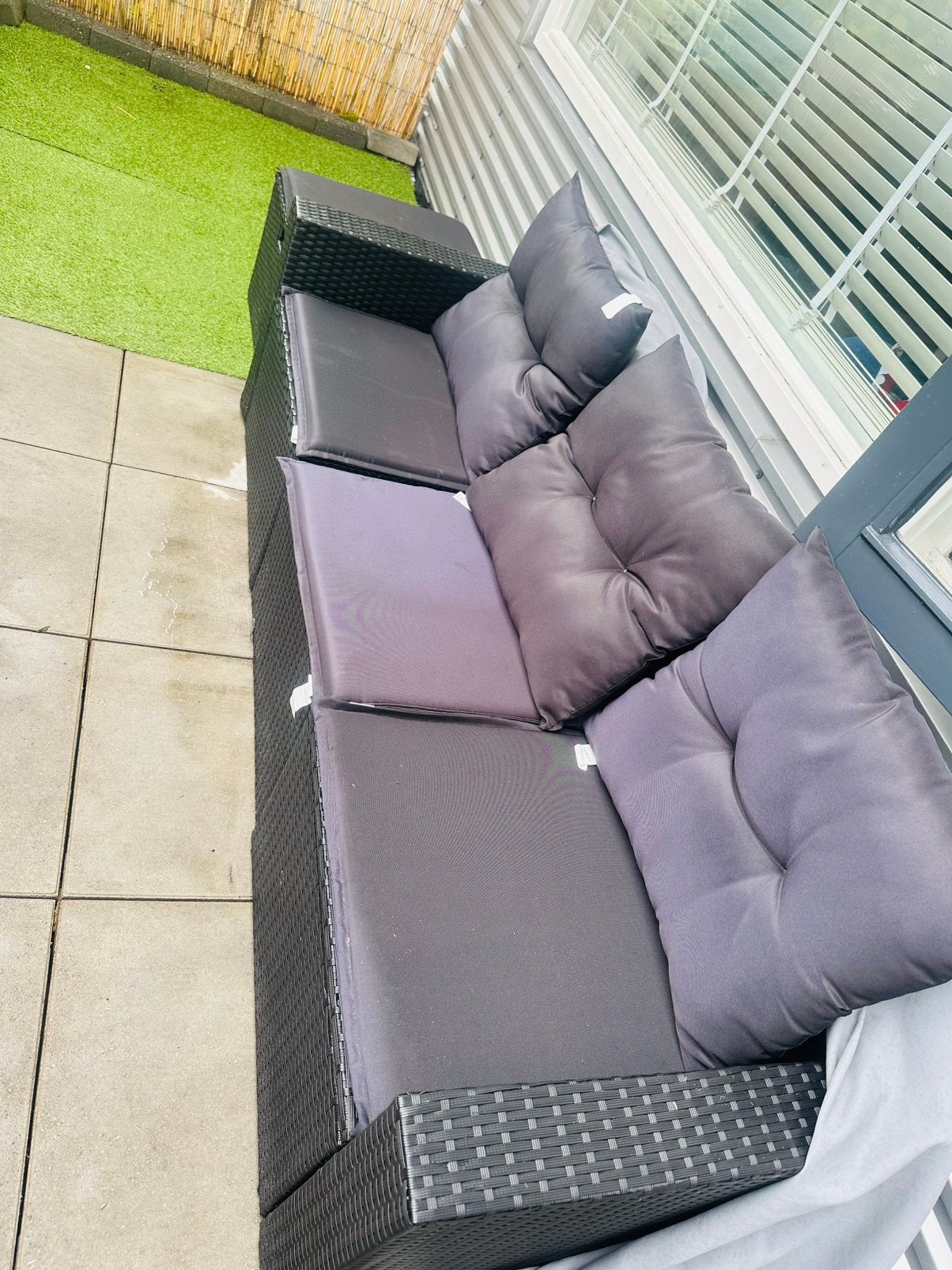 Tuin bankje zwart, Ophalen, Gebruikt, Bank, Loungeset