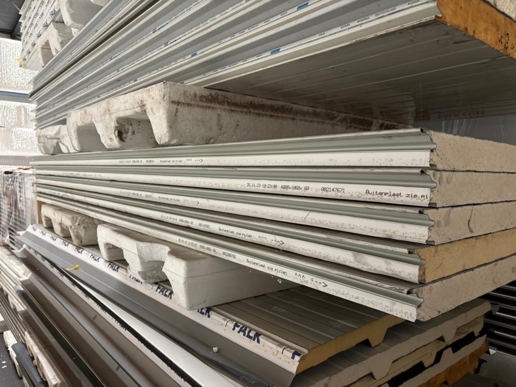 Sandwich Panelen 60mm dik, 15 m² of meer, Metaal, Grijs, Ophalen