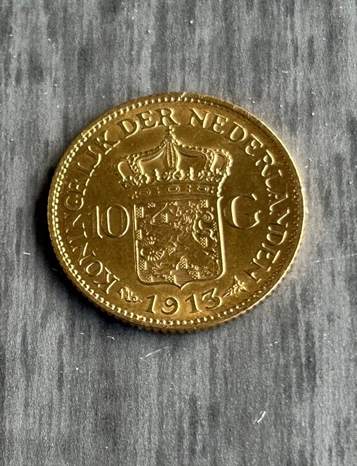 Gouden tientje 1913, Ophalen of Verzenden, Koningin Wilhelmina, 10 gulden, Goud
