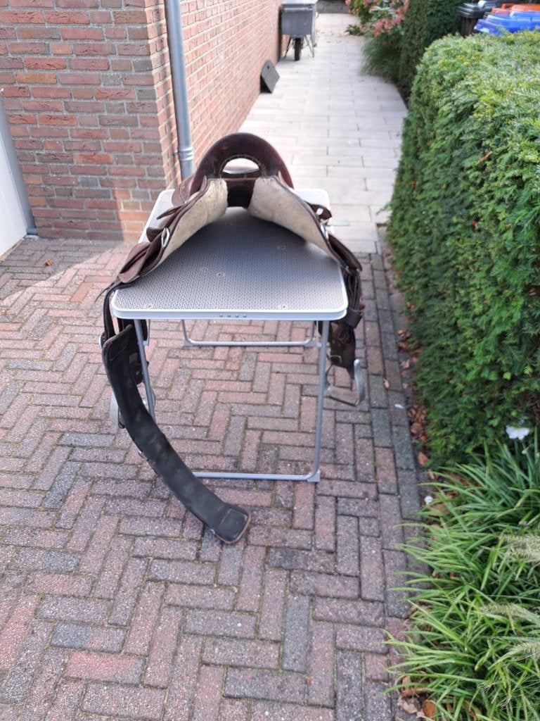 western-/recreatiezadel, Dieren en Toebehoren, Ophalen, XS (15.5 inch of kleiner), Gebruikt, Vlakke zit