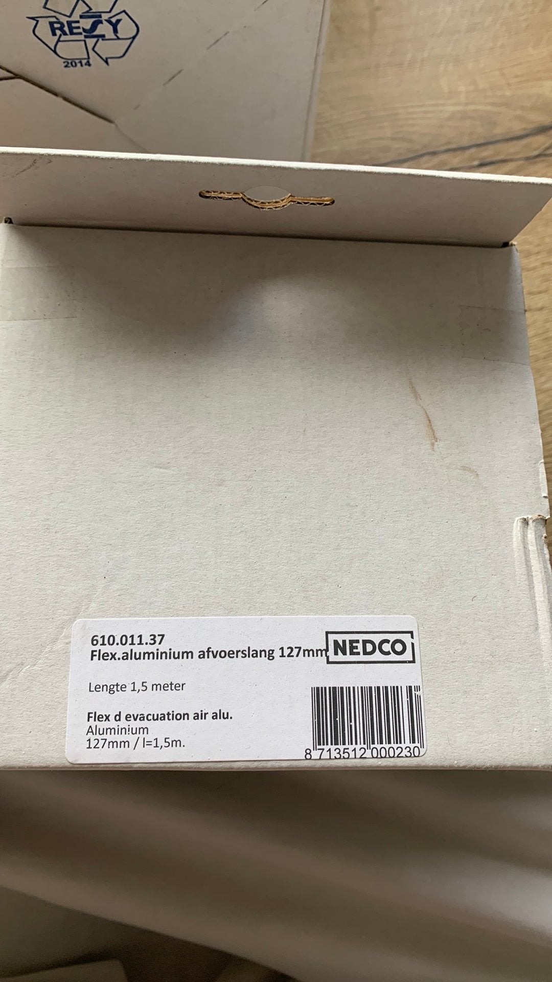 Flexibele aluminium afvoerslang Ø 127mm 1,5m, Diversen, Papierwaren, Ophalen of Verzenden, Zo goed als nieuw