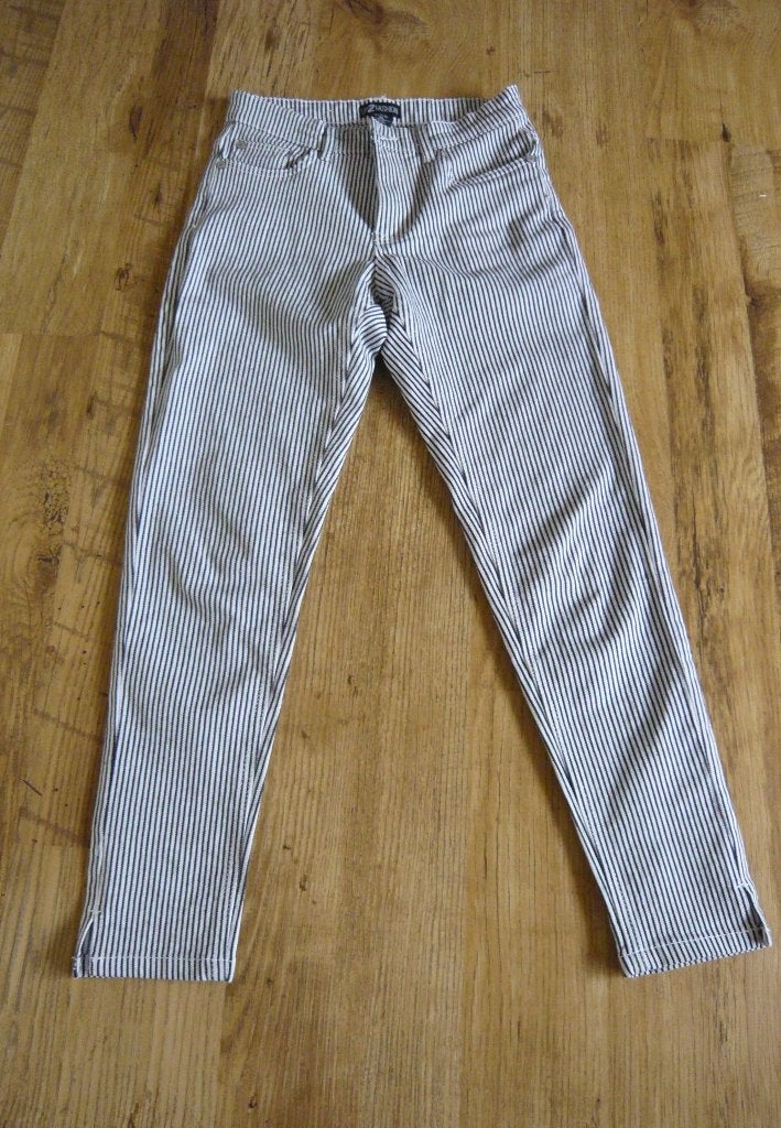 Up2Fashion skinny broek wit met streep mt 36, Up2Fashion, Wit, Ophalen of Verzenden, Zo goed als nieuw