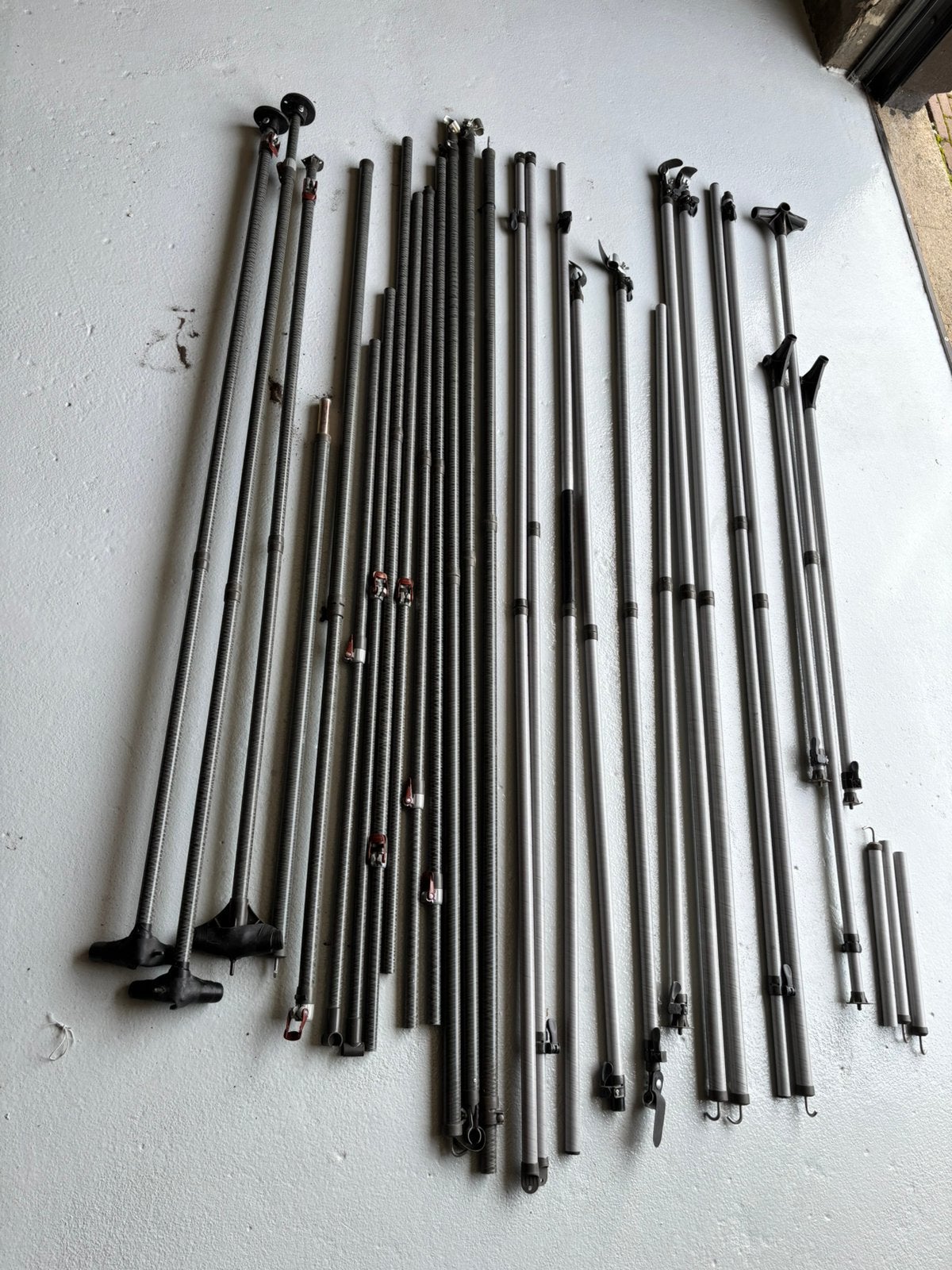 Assortiment fibber tentstokken, Ophalen of Verzenden, Gebruikt