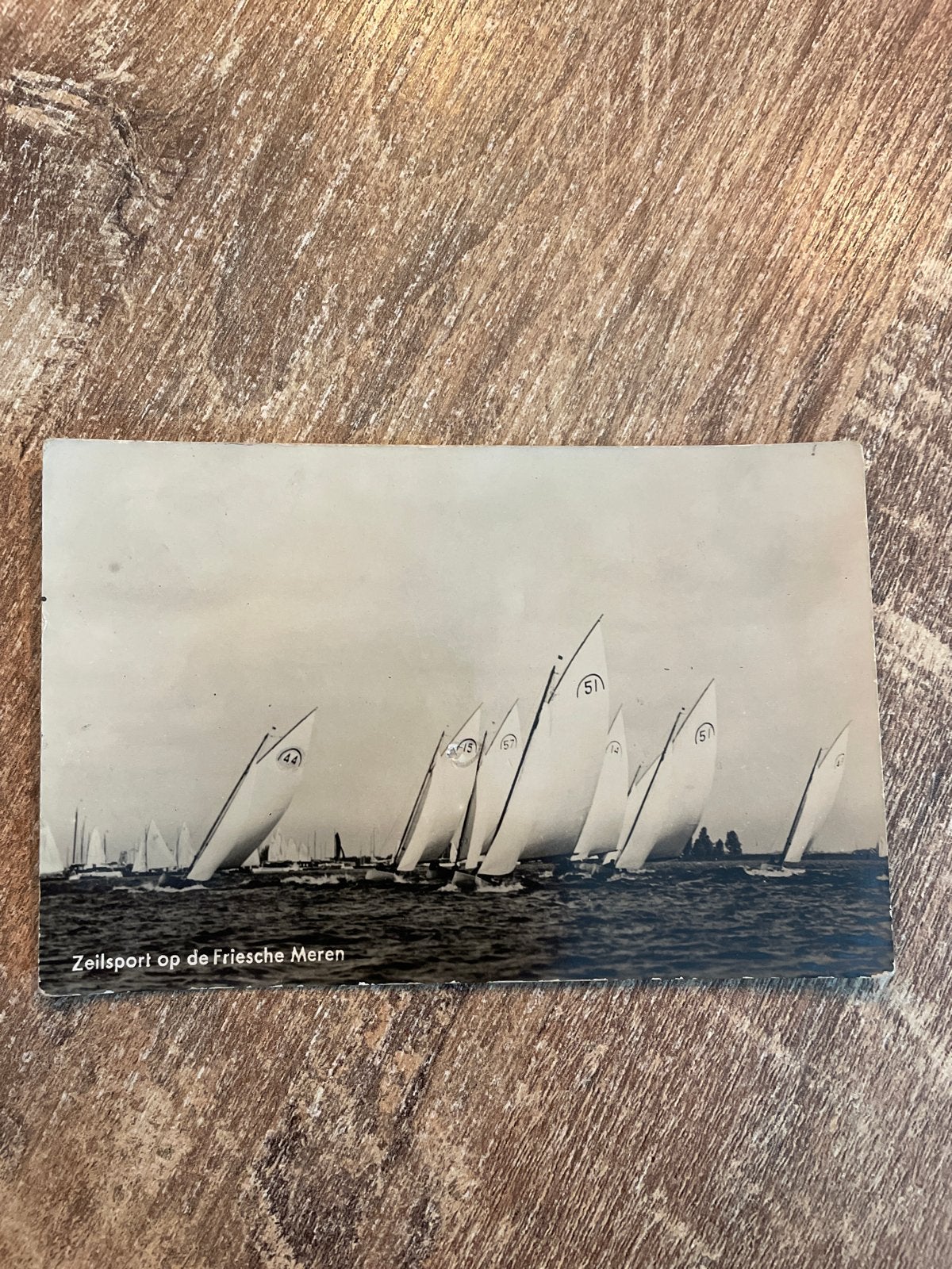 Oude Ansichtkaart Zeilsport op de Friese Meren, Verzamelen, Ophalen of Verzenden, Gelopen, Friesland