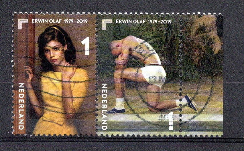 gestempelde zegel. jaar 2019: erwin olaf paartje, Postzegels en Munten, Postzegels | Nederland, Ophalen of Verzenden, Na 1940