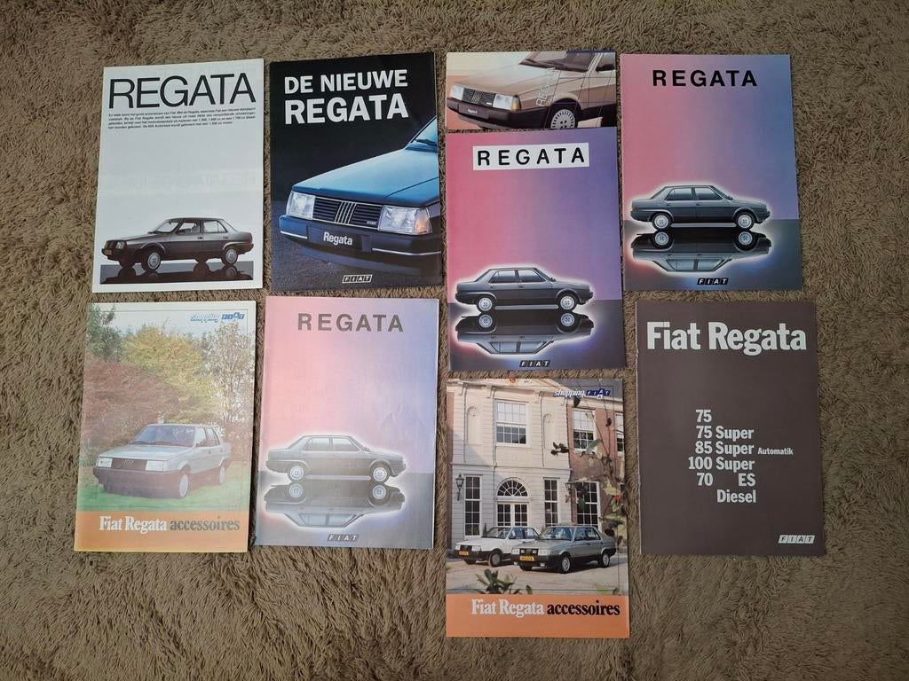 Lot autofolders Fiat Regata, Verzenden, Gelezen, Overige merken