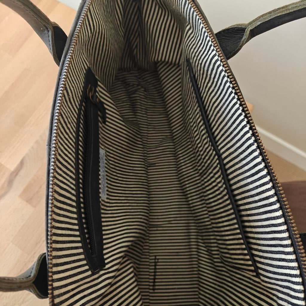 O MY BAG - Model FLY VIOLET Leren Shopper - Zwart, Sieraden, Tassen en Uiterlijk, Ophalen of Verzenden, Zo goed als nieuw, Zwart