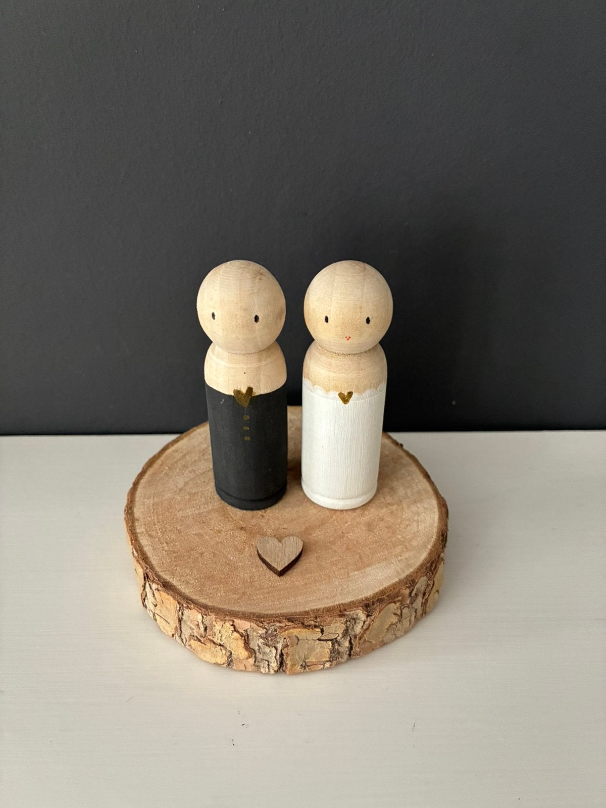 Bruidspaar pegdolls, Ophalen of Verzenden, Nieuw, Hout