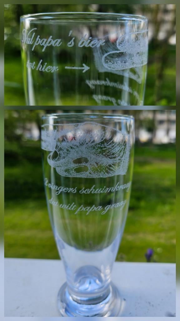 Gepersonaliseerde bierglazen (vaderdag/moederdag), Ophalen of Verzenden, Nieuw, Bierglas