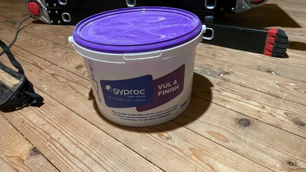 Volle emmer gyproc vul & finish, Ophalen, Nieuw, Wit