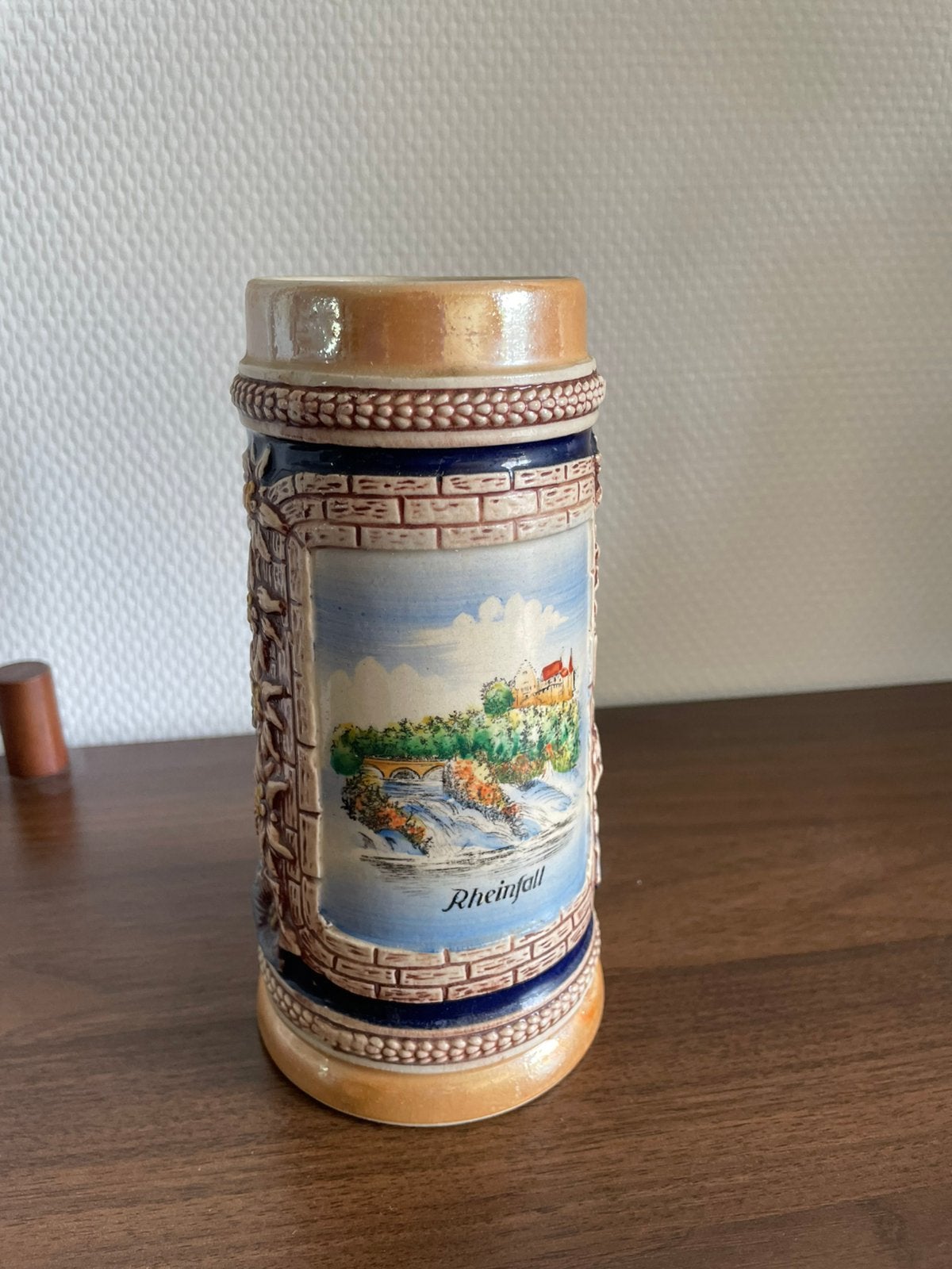 Hoge bier pul Rheinfall, Ophalen of Verzenden, Zo goed als nieuw, Pul(len)