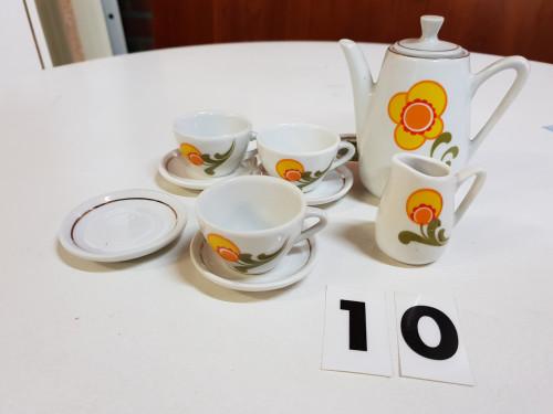 mini servies gele bloemen, Ophalen of Verzenden