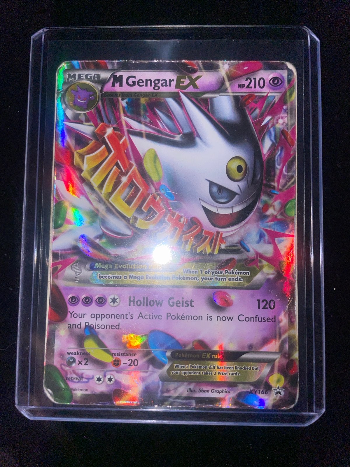 Pokémon M Gengar EX XY166 Holo Foil Kaart, Ophalen, Zo goed als nieuw, Losse kaart, Foil