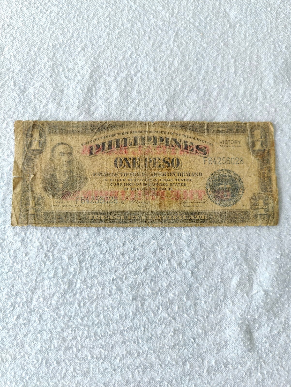 Filipijnen 1 Peso Victory biljet 1944, Ophalen of Verzenden