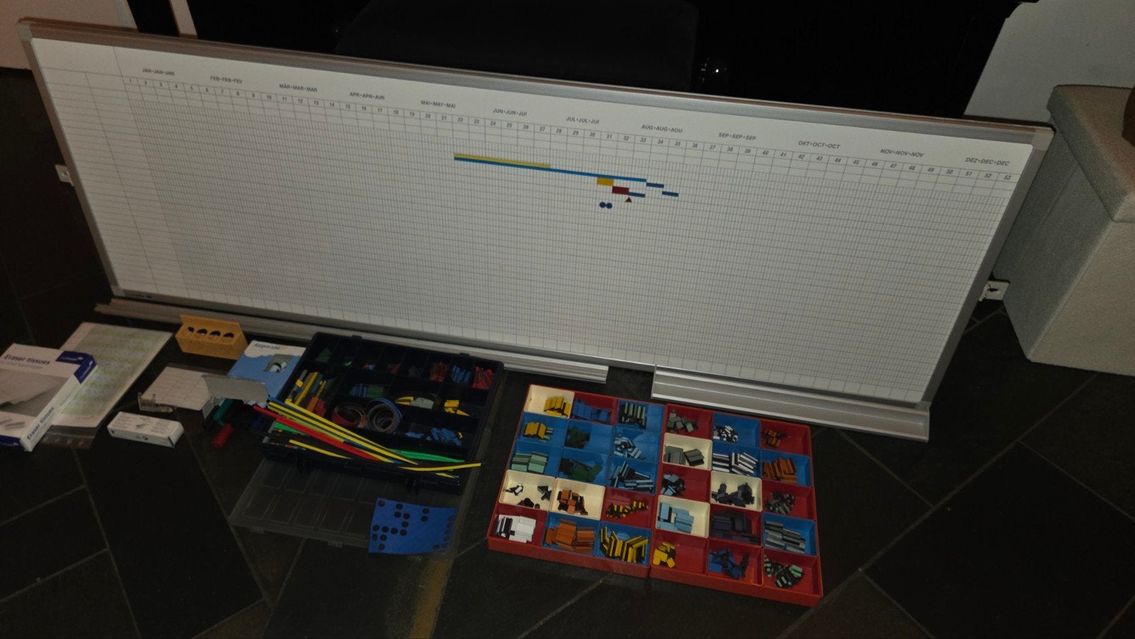 Legamaster planbord jaarplanner 53 weken whitebord, Diversen, Ophalen, Zo goed als nieuw, Whiteboard