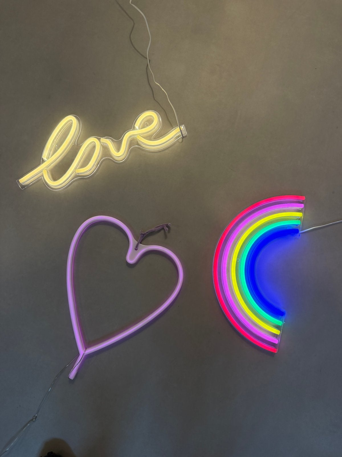 Neon LED decoratie: Love, hart en regenboog, Ophalen, Overige merken, Kunststof, Meerkleurig