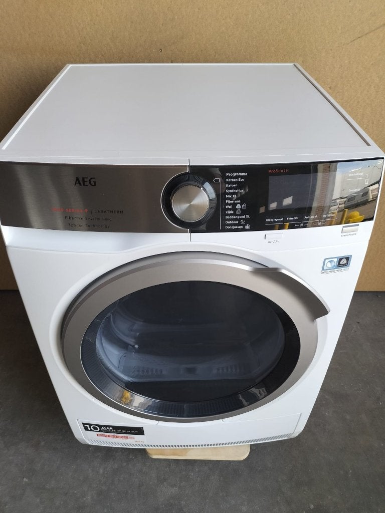 AEG 9000 series warmtepomp droger,gewoon als nieuw, Ophalen, Luchtafvoer, 8 tot 10 kg, Zo goed als nieuw