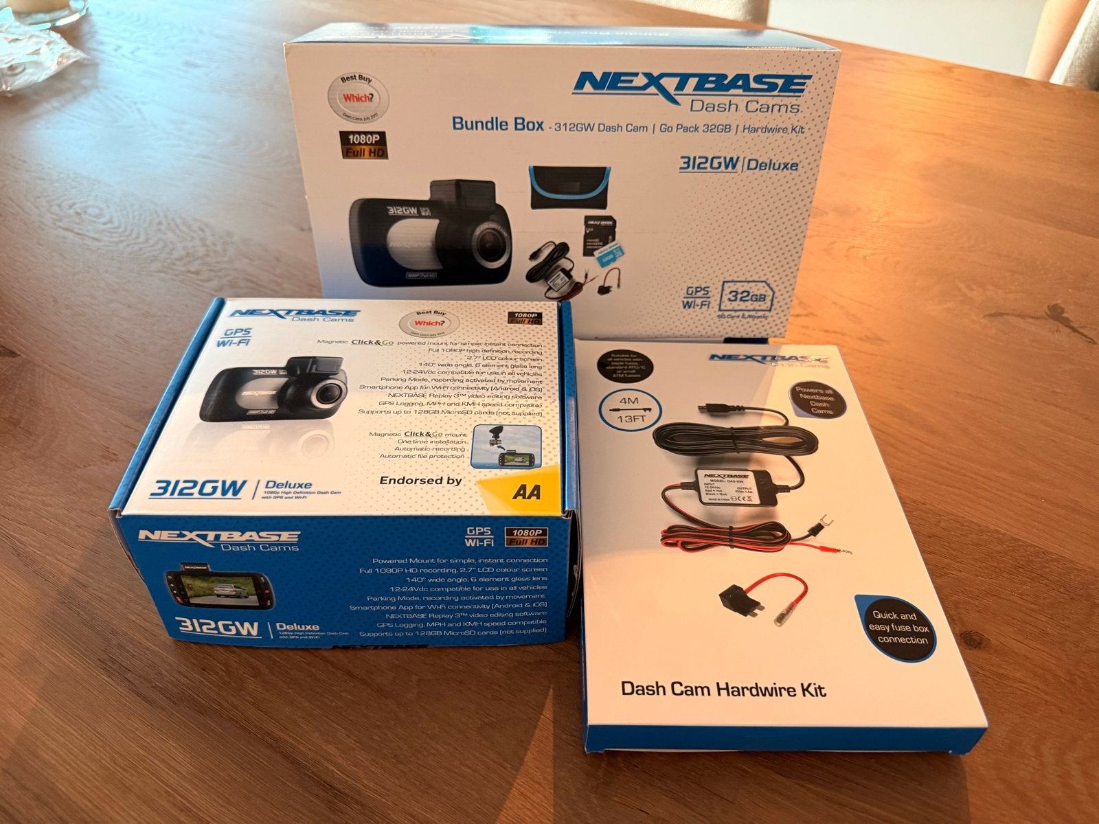 Nextbase GW312 dashcam met wifi en gps (z.g.a.n.), Auto diversen, Ophalen of Verzenden, Zo goed als nieuw