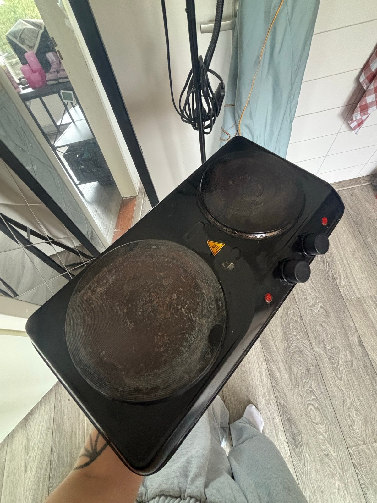 Draagbare elektrische kookplaat - 2 pits, Ophalen, Gebruikt, 3 kookzones of minder, Vrijstaand