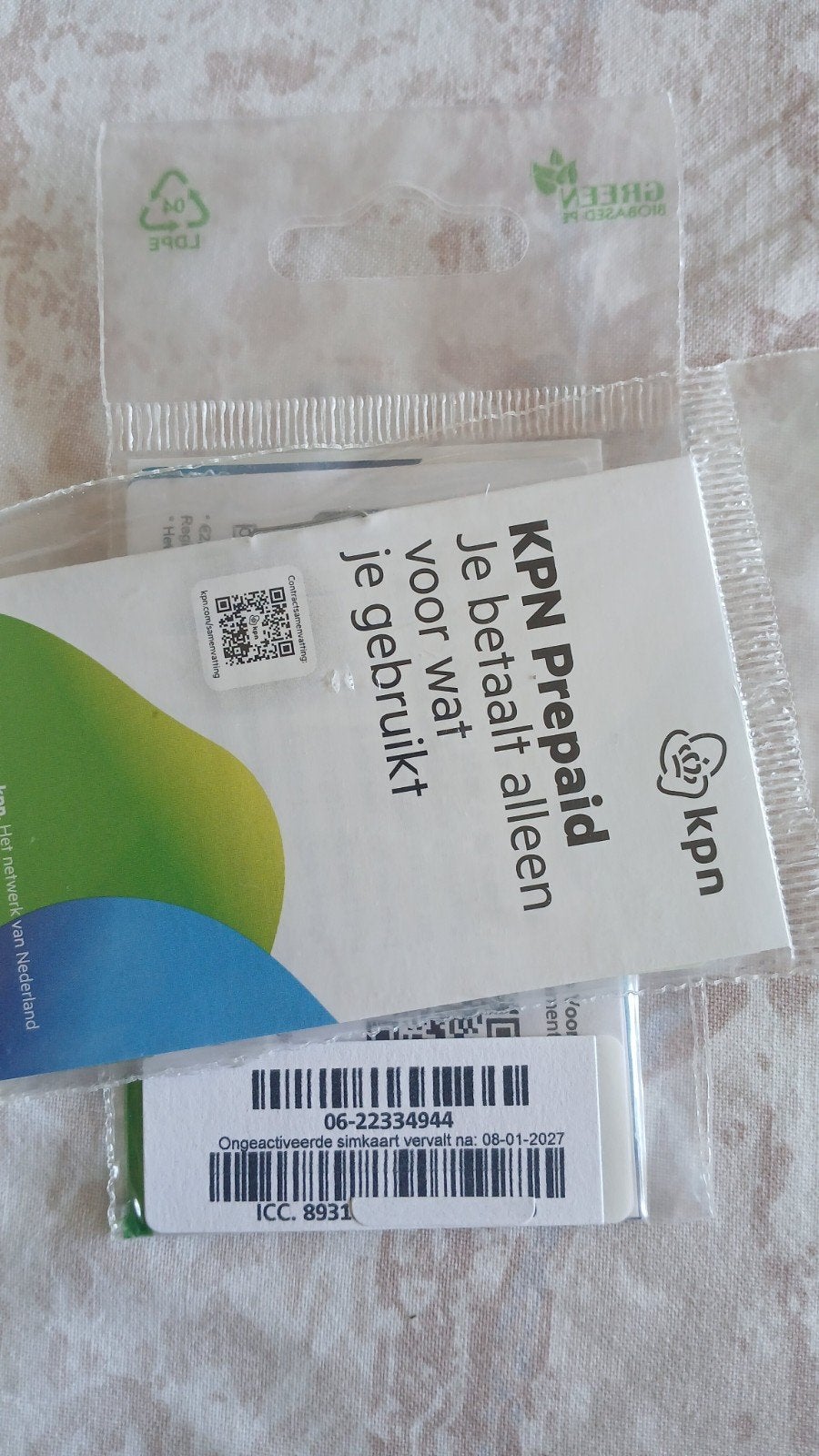 MOOI NUMMER KPN PREPAID 0622334944, Ophalen of Verzenden, Nieuw, KPN, Simkaart
