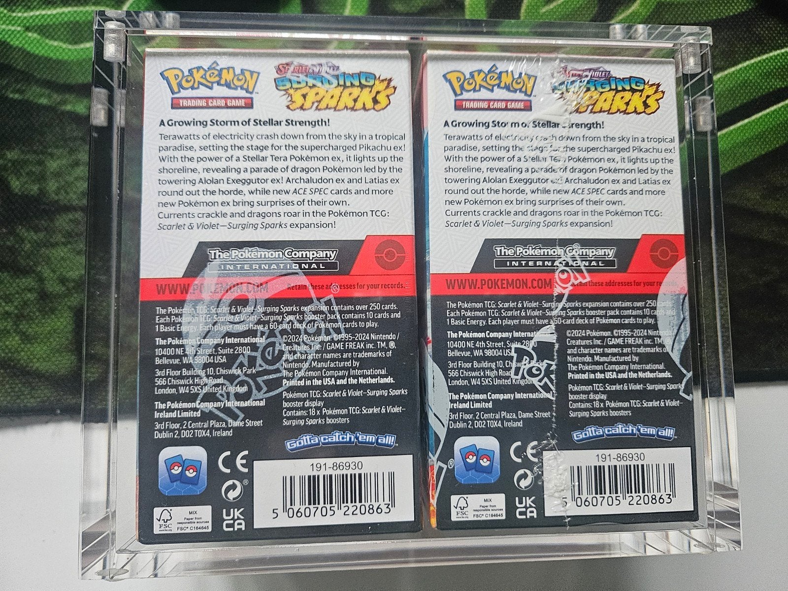 twee halve booster boxen Surging Sparks, Ophalen of Verzenden, Nieuw, Boosterbox, Foil