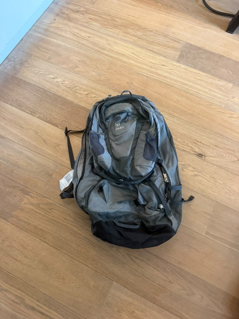 Deuter 65L, 40 cm of meer, Gebruikt, Trekking, 60 cm of meer